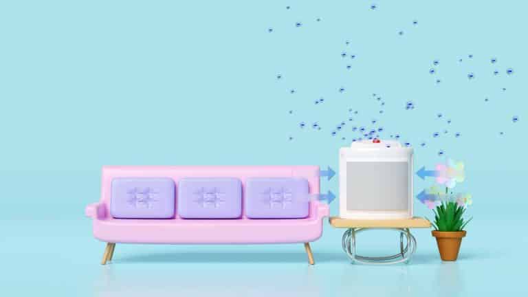 Un purificateur d&rsquo;air avec de la mousse vivante