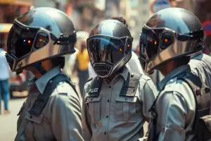 Les policiers indiens affrontent la chaleur avec des casques climatisés : une révolution en sécurité