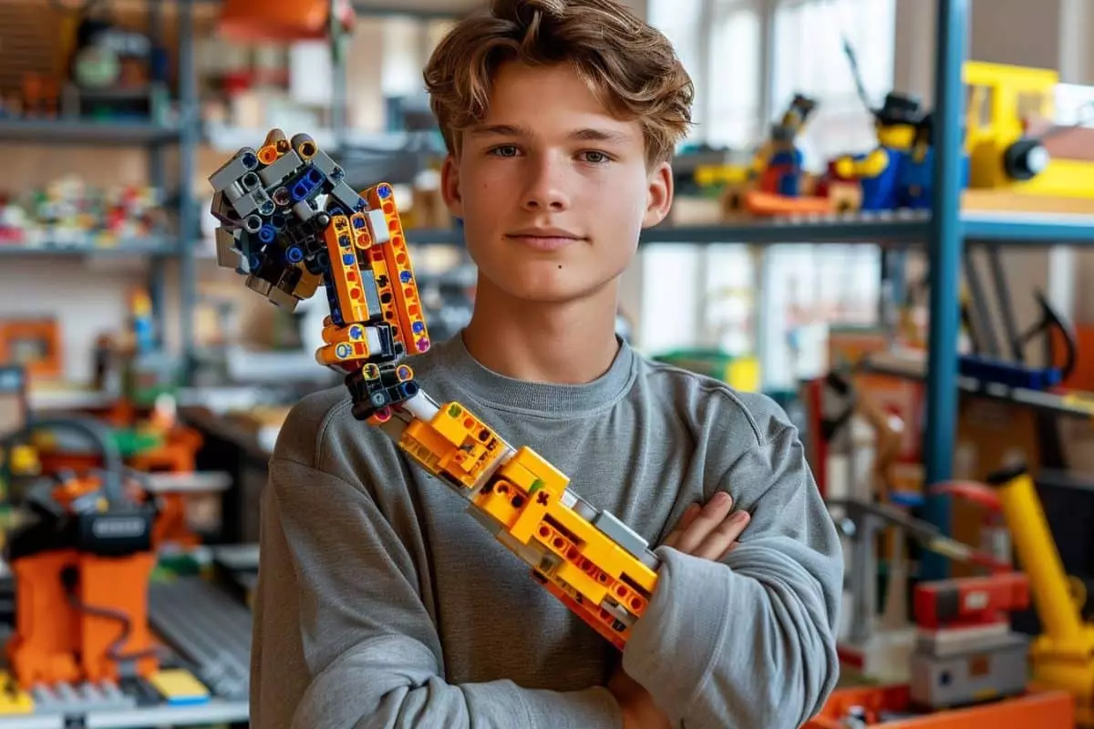 Découvrez comment un jeune homme a construit sa prothèse de bras en LEGO : une histoire de résilience et d'innovation