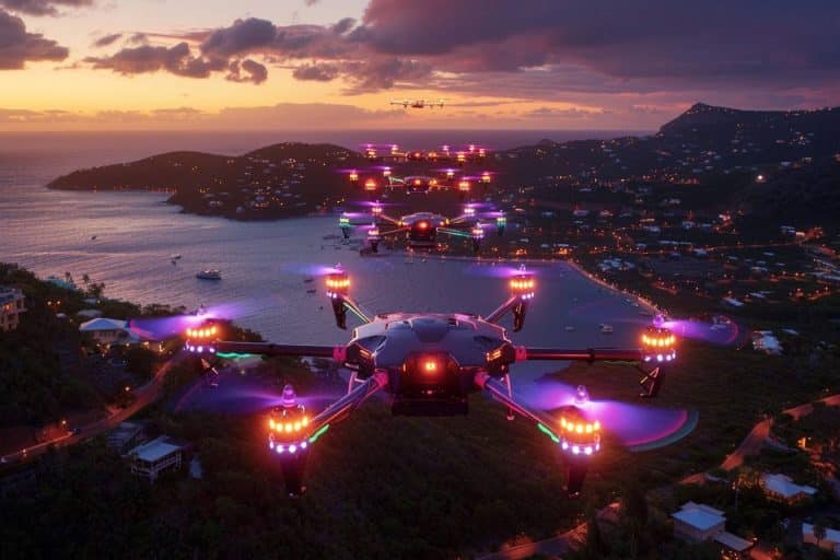 Spectacle de drones lumineux : cette île française innove pour sa fête annuelle avec une technologie éblouissante