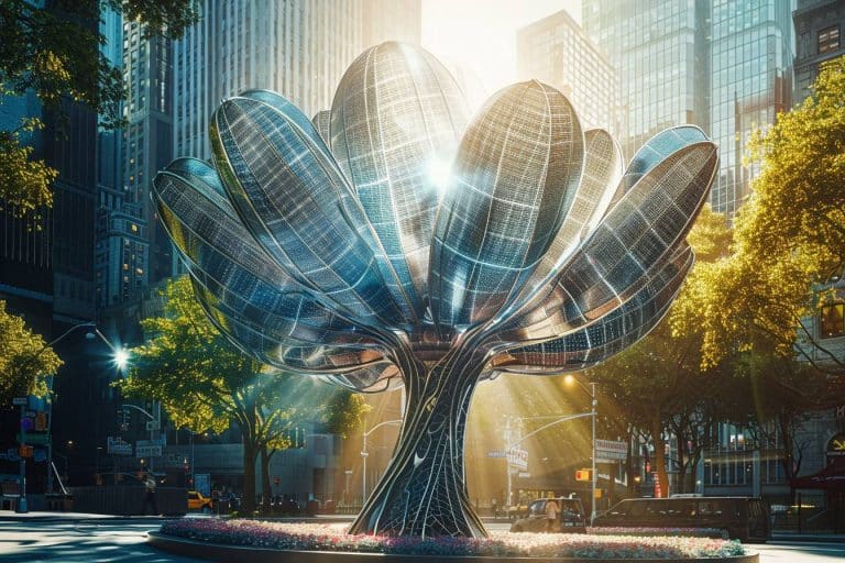 Ce nouvel arbre solaire en forme de pétale va révolutionner la production d&rsquo;énergie urbaine