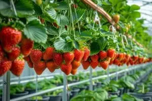 Découvrez comment la première ferme verticale intérieure à grande échelle produit 1,8 million de kg de fraises par an