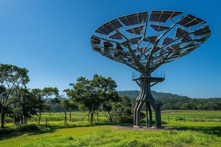 Ce Français invente un arbre solaire capable de recharger smartphones et voitures électriques