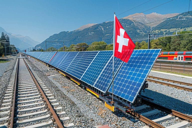 Ces panneaux solaires entre les rails suisses vont changer la façon dont on produit de l&rsquo;énergie