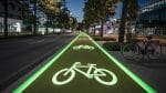 peinture fluorescente piste cyclable