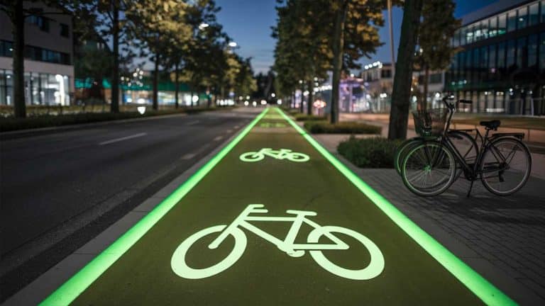 Cette peinture révolutionnaire fait disparaître les lampadaires des pistes cyclables