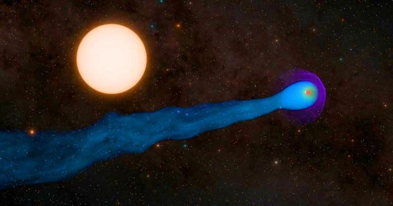 Ce géant gazeux à queue de 580 000 km intrigue les astronomes : un spectacle cosmique digne d&rsquo;une comète géante