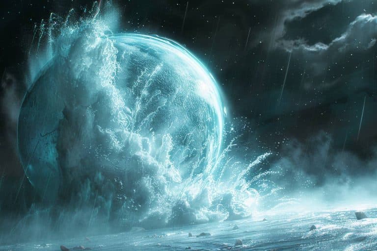 Cette sphère colossale projette une quantité d&rsquo;eau astronomique à travers l&rsquo;univers : un spectacle époustouflant