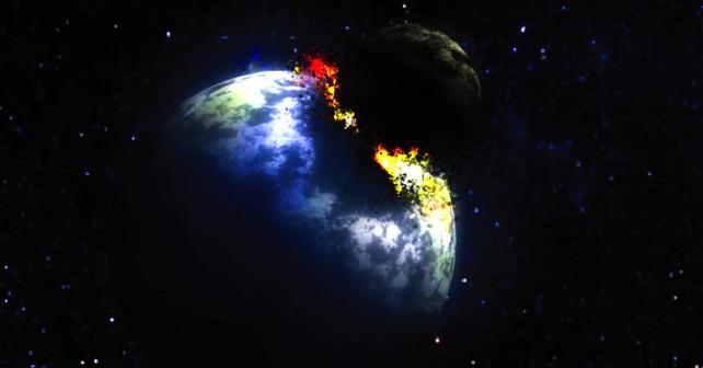 Impression artistique d'une collision terrestre