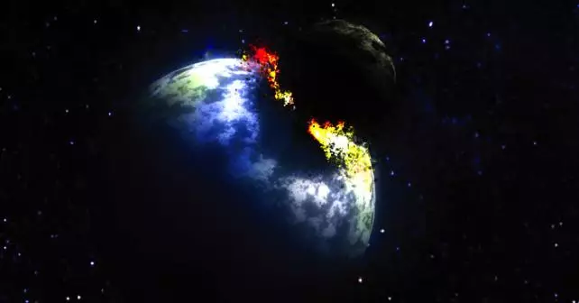 Impression artistique d'une collision terrestre