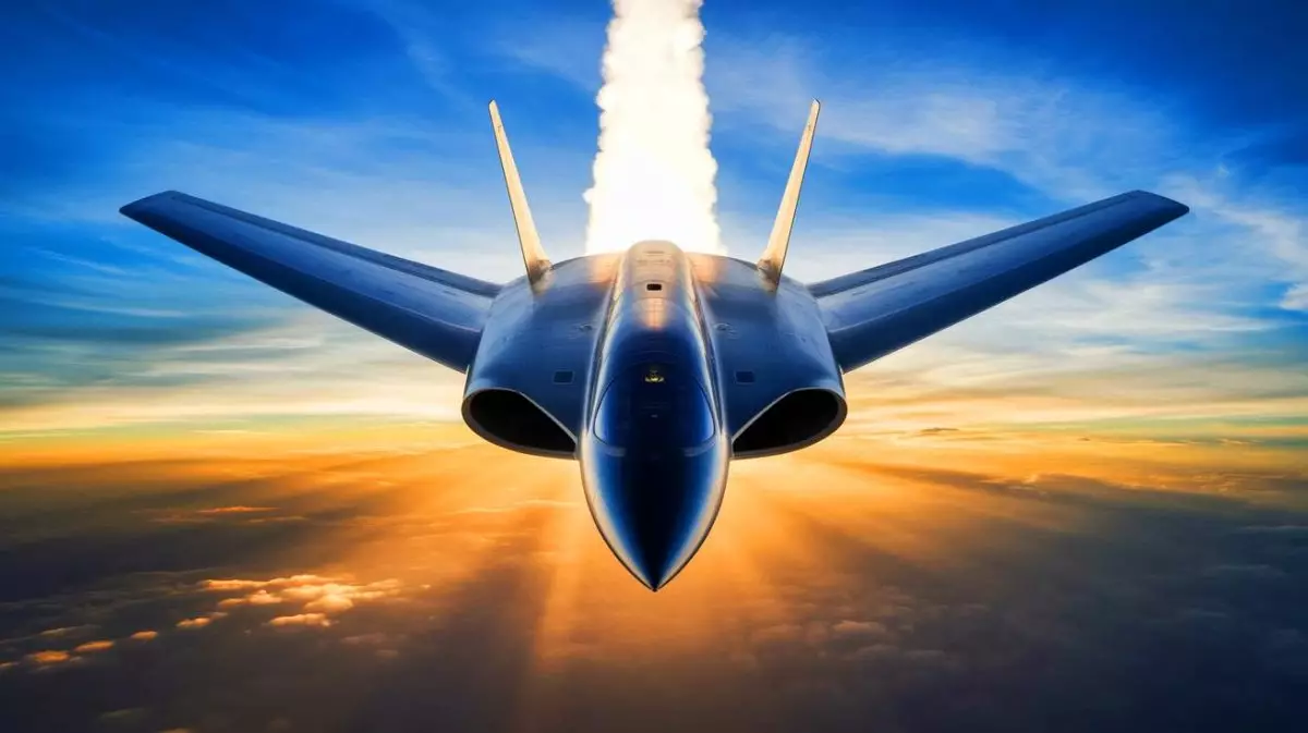 Ce prototype supersonique XB-1 immortalise l'instant où il déchire le ciel à une vitesse fulgurante, captivant le monde entier