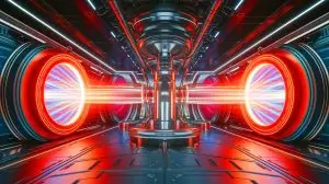Illustration de la supraconductivité des aimants REBCO dans un réacteur de fusion nucléaire (création par IA, illustration non réaliste). Crédit : Ideogram.