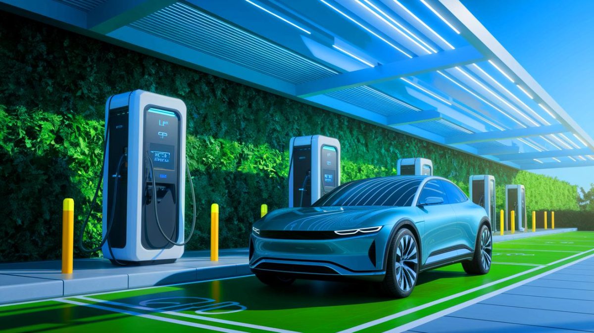 Illustration de la nouvelle génération de batteries à électrolyte solide aux ions fluorure doublant l'autonomie des véhicules électriques (création par IA, illustration non réaliste). Crédit : Ideogram.