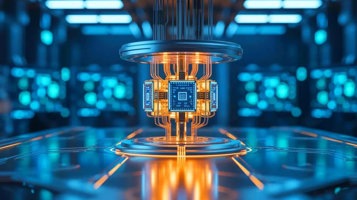 Illustration de l'impact potentiel des ordinateurs quantiques sur la cryptographie et la médecine. Image réalisée par IA.