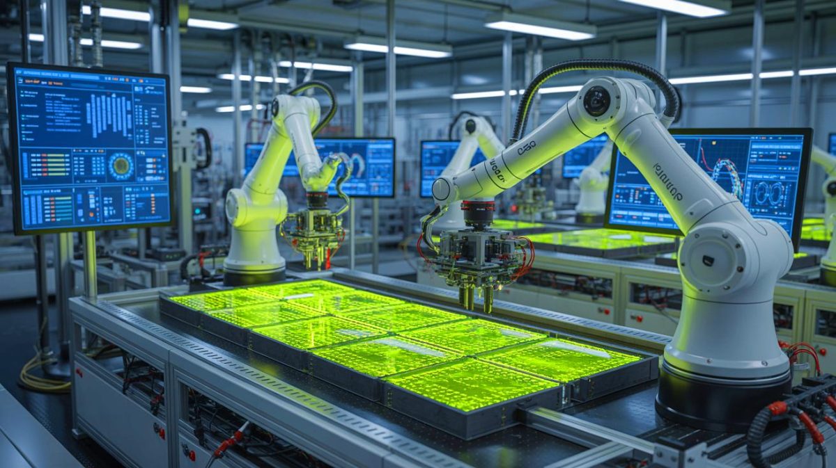 Illustration de l'automatisation numérique dans la recherche sur les matériaux. Image réalisée par IA.
