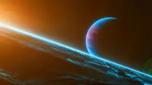 Illustration de la potentielle découverte de la Planète Neuf au-delà de Neptune (création par IA, non réaliste). Crédit : Ideogram