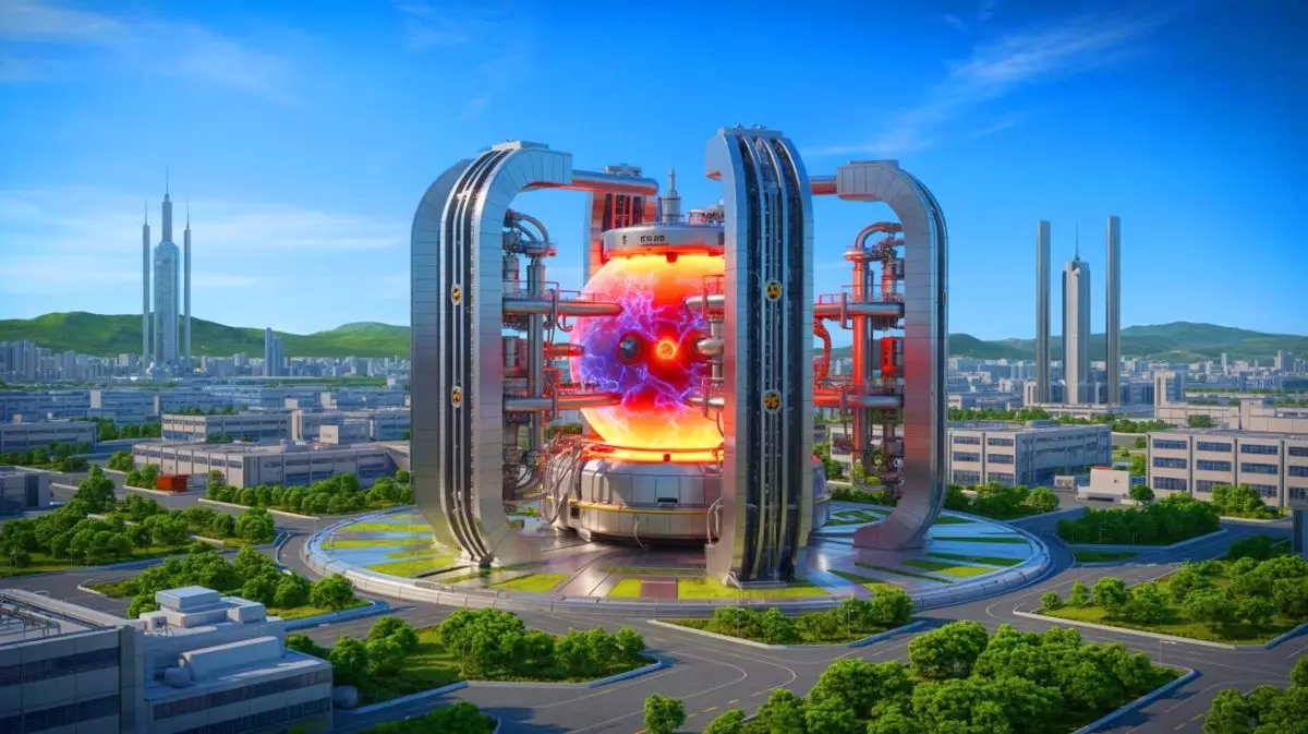 Illustration de l'ambitieux projet de réacteur à fusion BEST de la Chine. Image réalisée par IA.