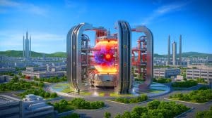 Illustration de l'ambitieux projet de réacteur à fusion BEST de la Chine. Image réalisée par IA.