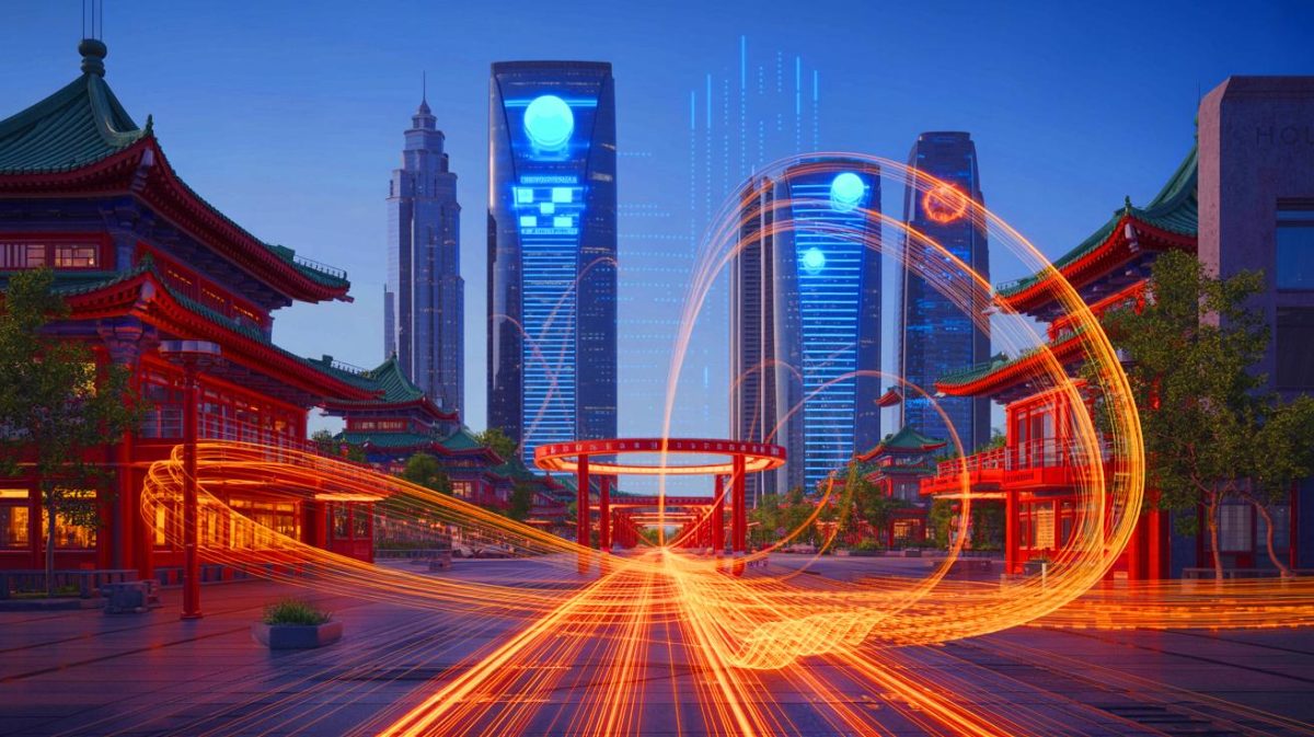 Illustration de la cryptographie quantique développée par la Chine pour sécuriser les communications. Image réalisée par IA.