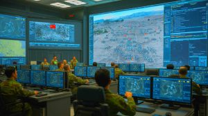 La Chine dévoile une IA militaire capable de planifier des batailles 60 fois plus vite que l’humain, selon une étude explosive Illustration de la planification militaire avancée par intelligence artificielle en Chine. Image réalisée par IA.