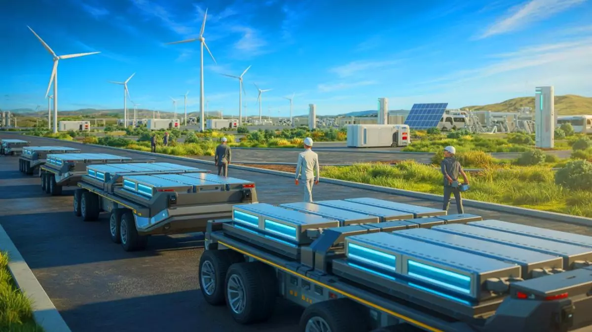 Illustration de la domination chinoise sur le marché des terres rares et ses implications pour l'énergie renouvelable. Image réalisée par IA.