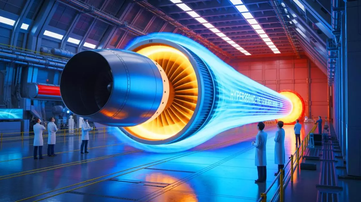 Illustration de la technologie de propulsion hypersonique développée par la Chine. Image réalisée par IA.