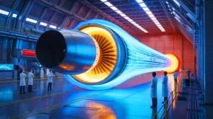 Illustration de la technologie de propulsion hypersonique développée par la Chine. Image réalisée par IA.