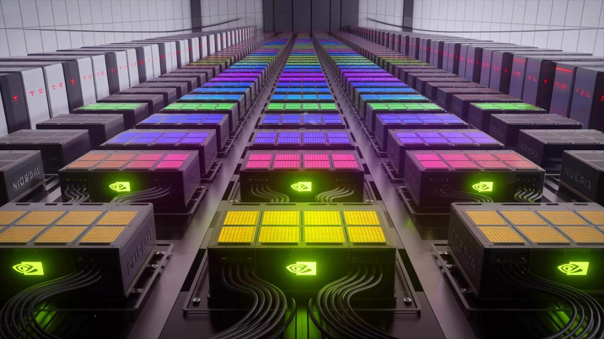 Illustration de Colossus, le superordinateur de xAI, alimenté par des GPUs Nvidia et des batteries Tesla. Image réalisée par IA.