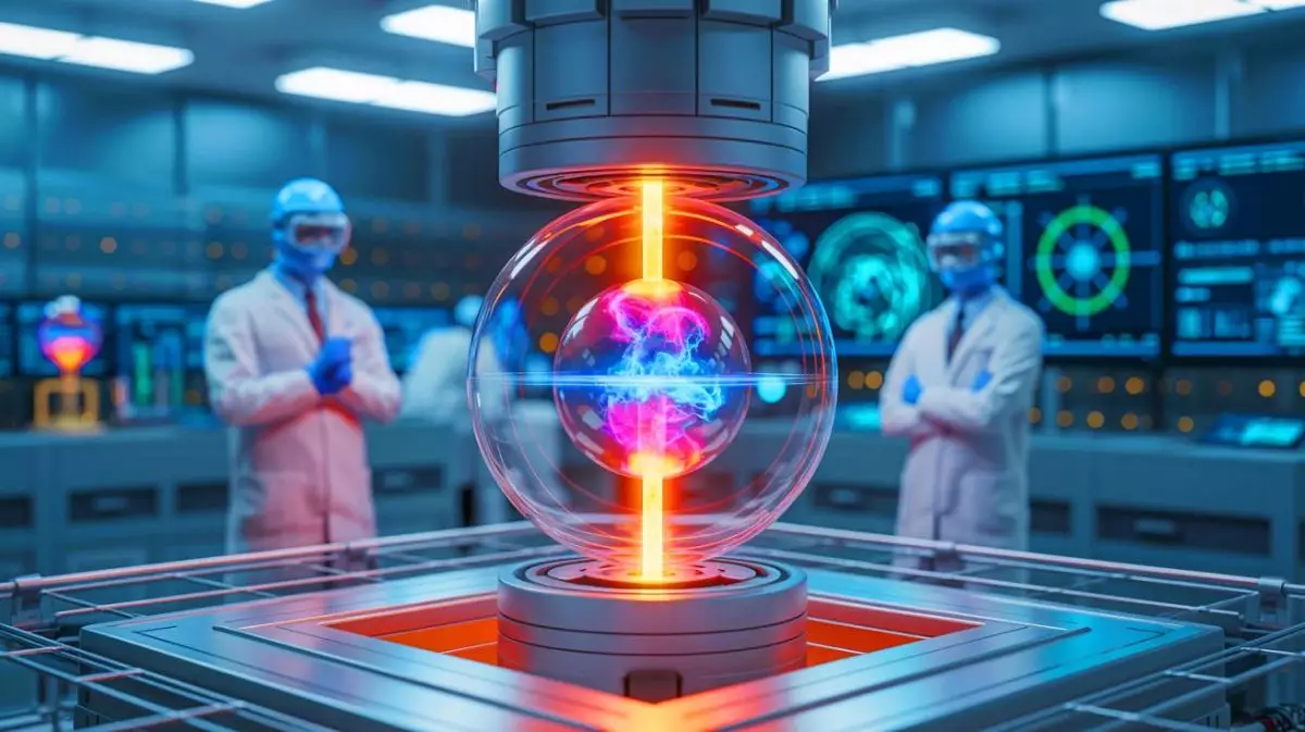 Illustration de réacteurs à fusion compacts utilisant une technologie de miroirs magnétiques. Image réalisée par IA.