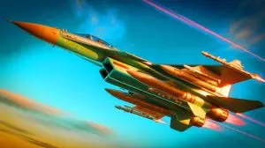Illustration de missiles nucléaires russes air-air capables de vitesses hypersoniques. Image réalisée par IA.