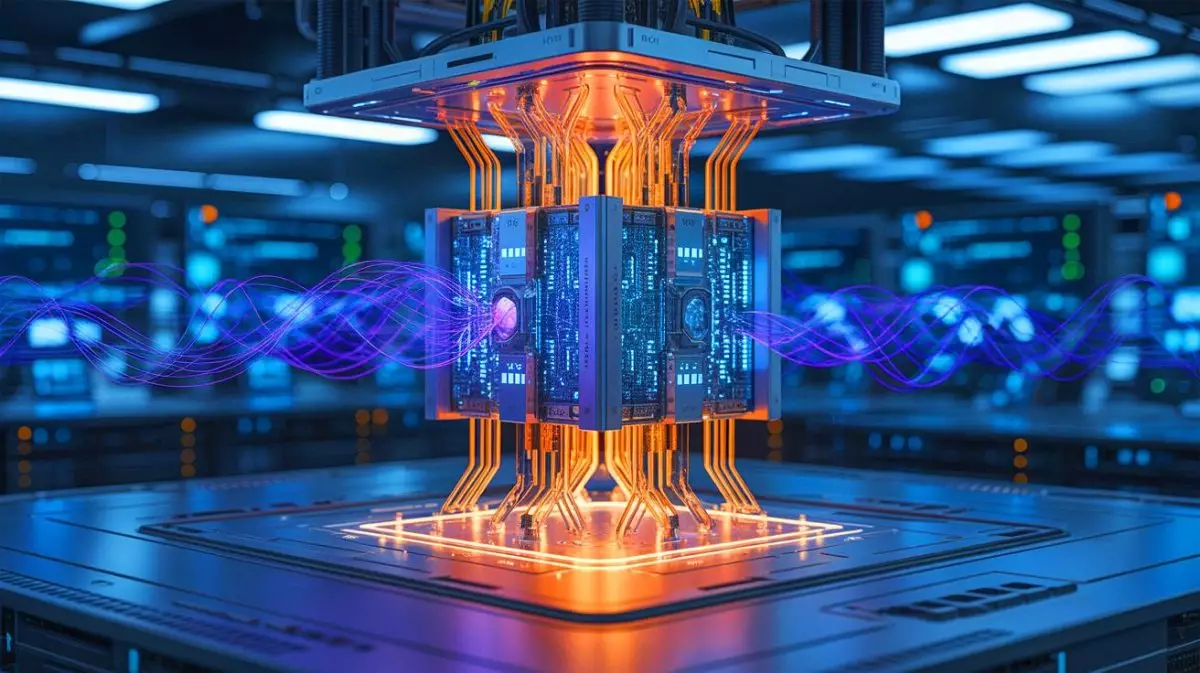 Illustration de la supériorité de l'informatique quantique sur les superordinateurs dans les tâches d'optimisation complexe (création par IA, illustration non réaliste). Crédit : Ideogram.