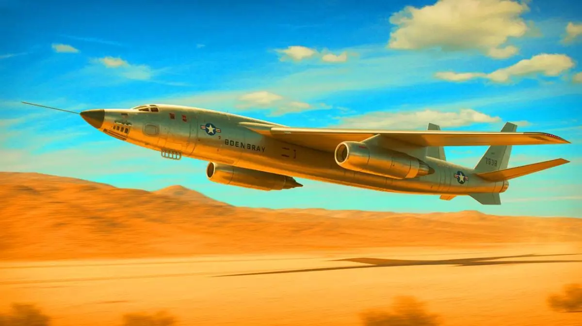 Illustration de l'avion militaire ultrasecret RAT55 opérant autour de la Zone 51. Image réalisée par IA.