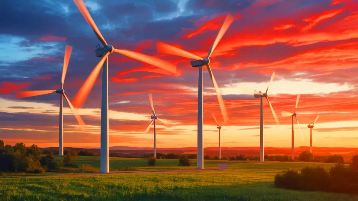 Illustration de l'optimisation des turbines éoliennes grâce à une avancée mathématique. Image réalisée par IA.