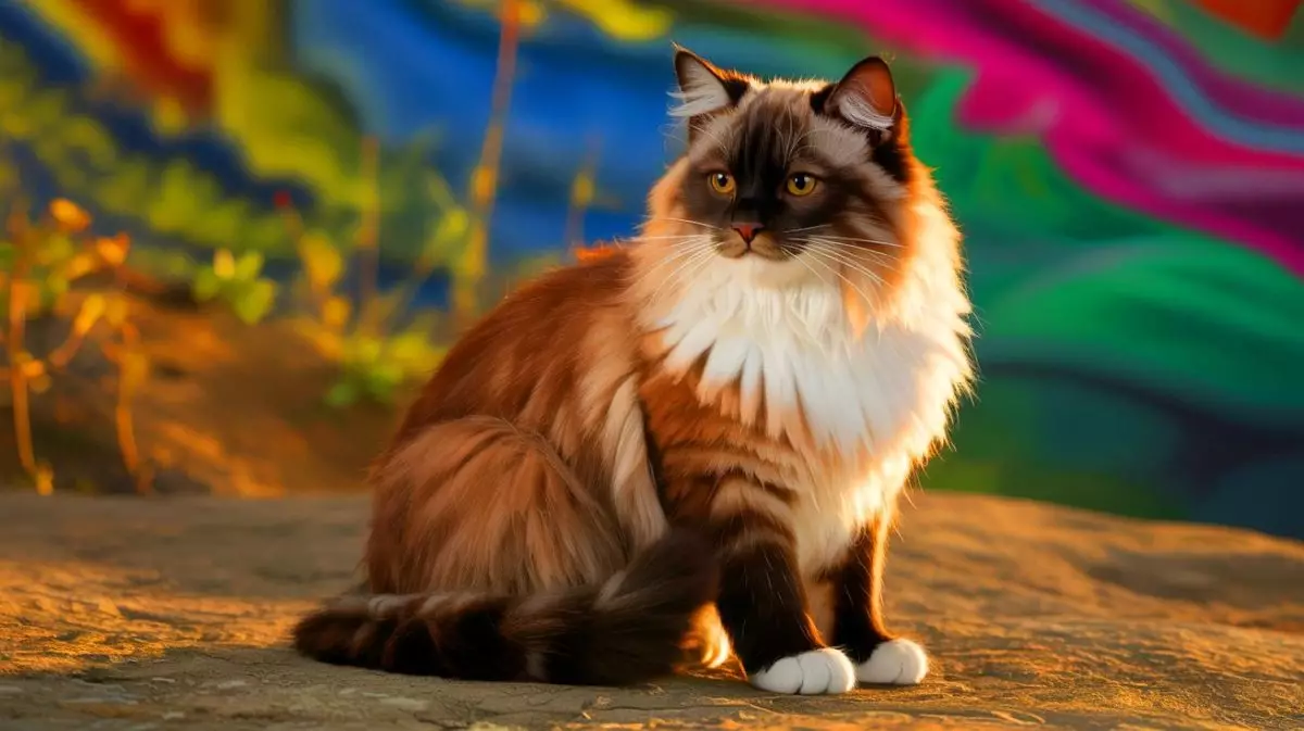 « Cette couleur de chat ne devrait pas exister » : une anomalie génétique intrigue les scientifiques Illustration de la nouvelle couleur de pelage salmiak chez les chats (création par IA, non réaliste). Crédit : Ideogram