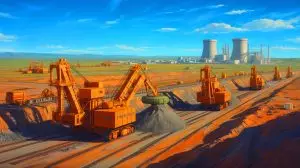 Illustration de la découverte de réserves massives de thorium en Chine. Image réalisée par IA.