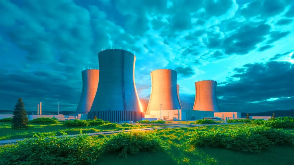 Illustration de la capacité d'auto-réparation du béton sous l'effet des radiations nucléaires. Image réalisée par IA.