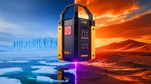 Illustration de la technologie laser portable développée par la Chine capable de fonctionner dans des conditions extrêmes. Image réalisée par IA.