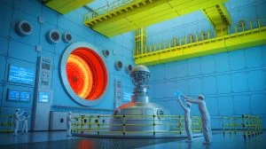 Illustration de la production d'Yttrium-90 pour le traitement du cancer du foie en Chine. Image réalisée par IA.