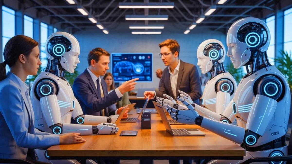 Illustration de modèles d'intelligence artificielle surpassant les humains en intelligence émotionnelle. Image réalisée par IA.