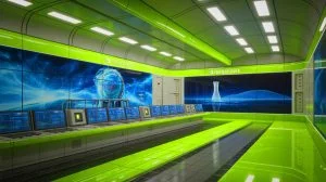 Illustration de l'alliance stratégique entre Nvidia et TerraPower pour le développement de l'énergie nucléaire au service de l'intelligence artificielle. Image réalisée par IA.