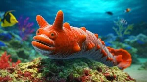 Illustration de concombres de mer explorant leur potentiel dans les thérapies anticancéreuses. Image réalisée par IA.