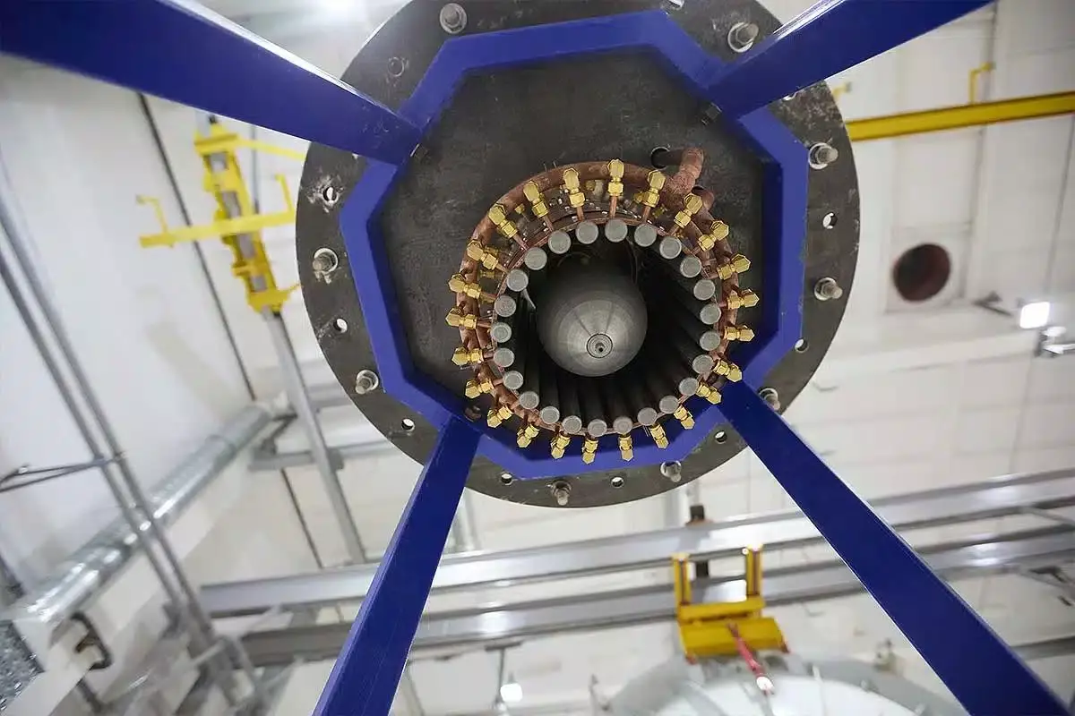 Vue sur le moteur à plasma de la société Rosatom.