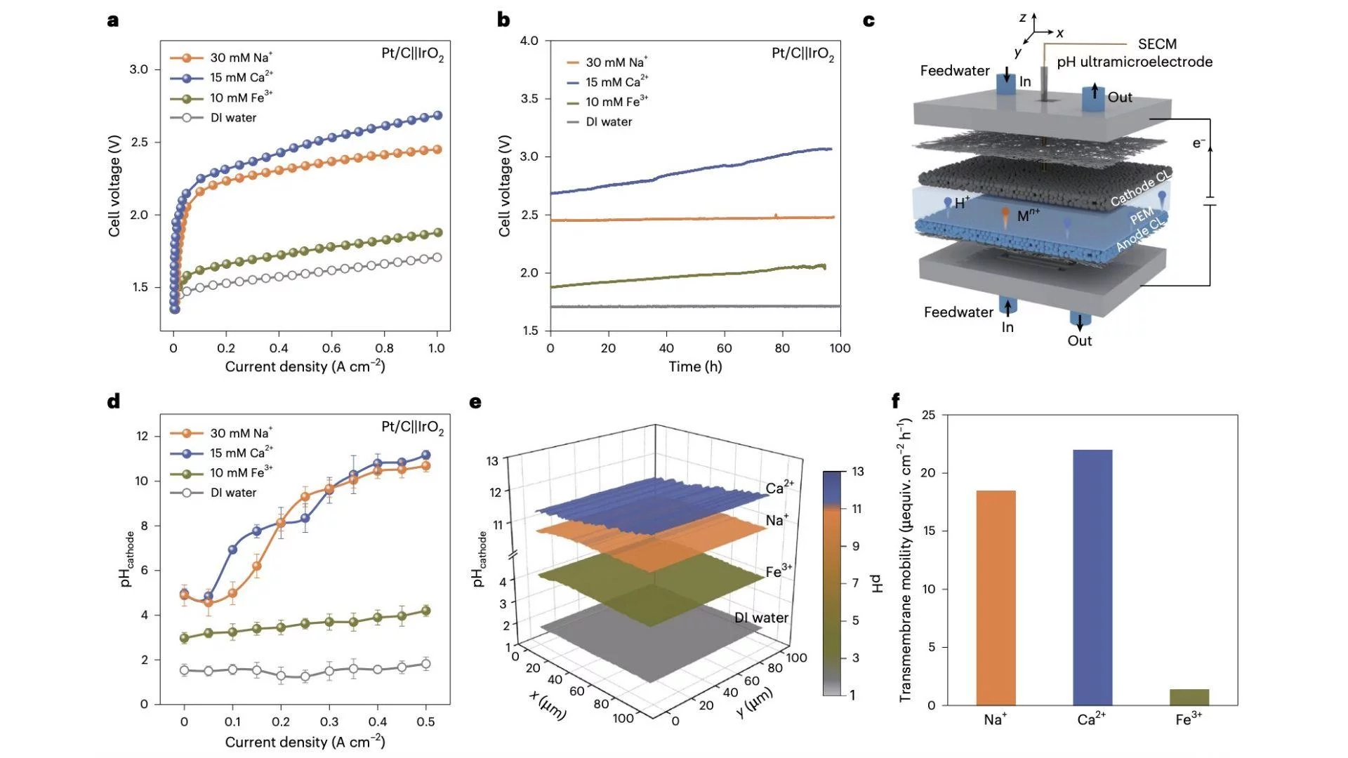 Impact des impuretés cationiques sur l'efficacité des électrolyseurs PEM.