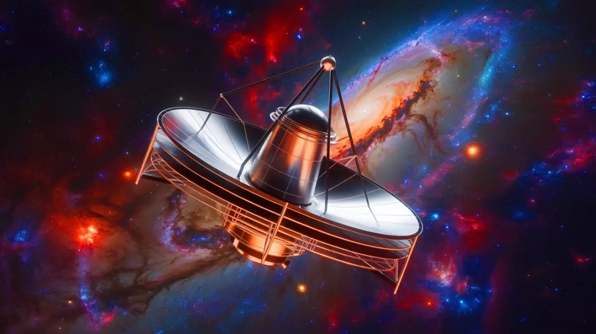 Illustration de la mission SPHEREx de la NASA visant à cartographier l'univers. Image réalisée par IA.