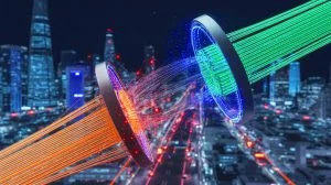 Illustration de la téléportation quantique via l'infrastructure internet publique. Image réalisée par IA.