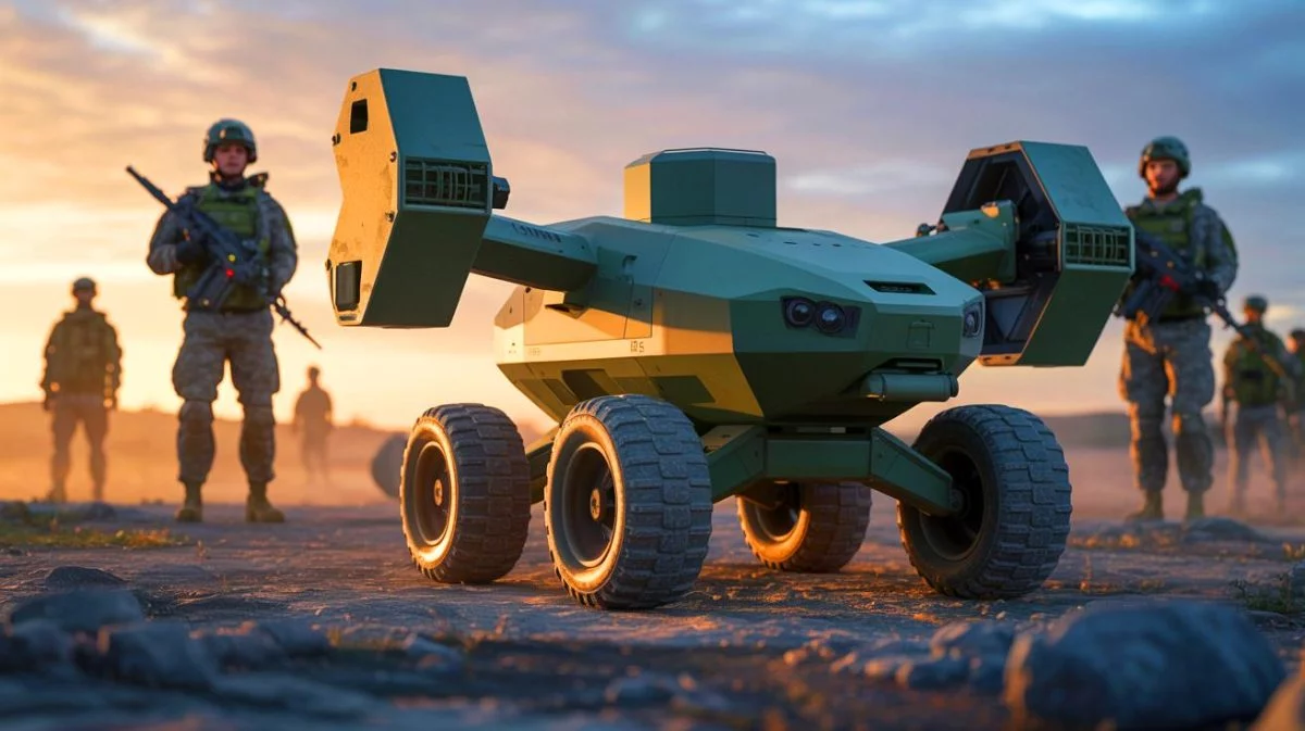Illustration de l'assaut ukrainien avec drones capturant des soldats russes, générée par intelligence artificielle.