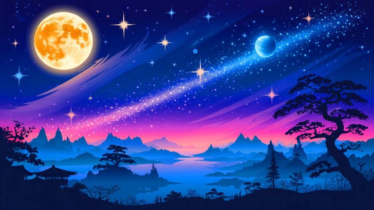 Ce ballet cosmique inédit transforme le ciel de juillet 2025 en une scène féerique où météores, aphélie et pleine lune offrent un show inoubliable