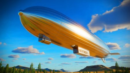 Illustration de Pathfinder 1, le plus grand dirigeable du monde, conçu pour des missions humanitaires.