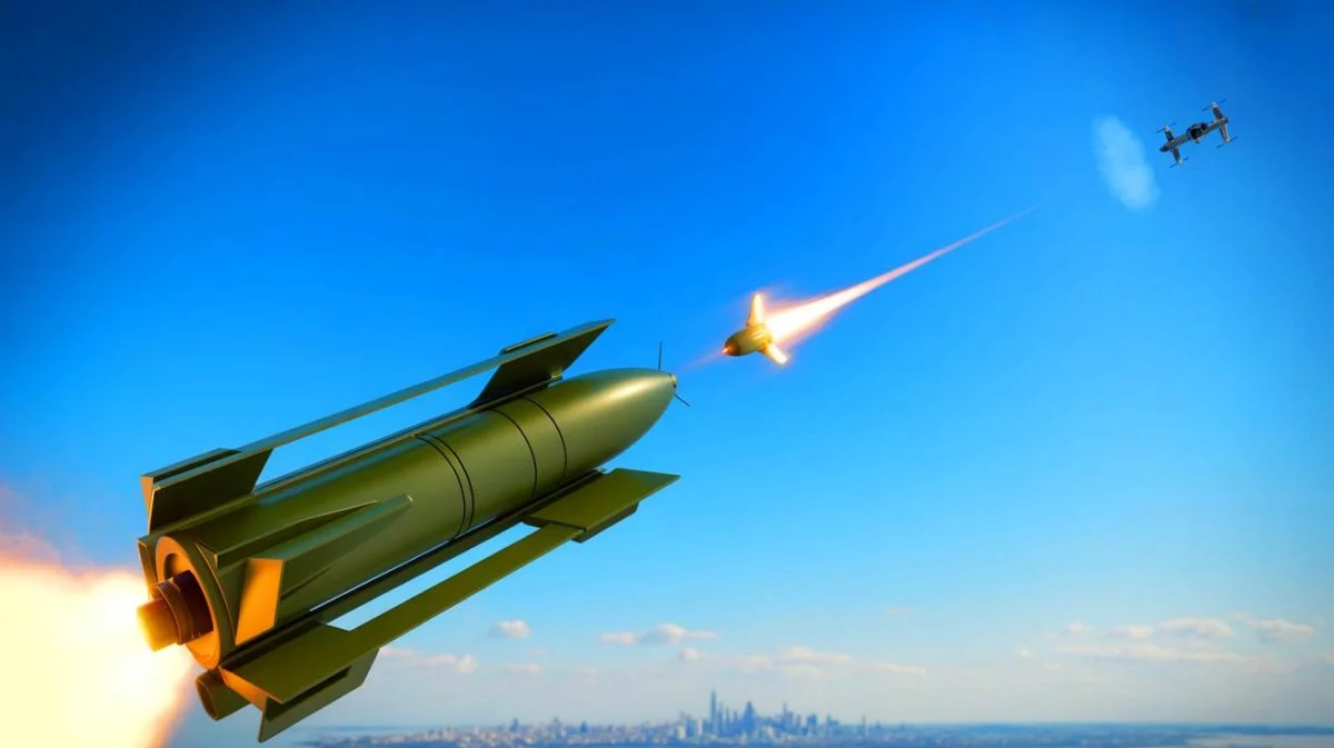 Illustration de l'utilisation du Sky Sphere de Diehl Defence pour neutraliser les drones avec le CICADA eMissile.