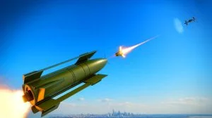 Illustration de l'utilisation du Sky Sphere de Diehl Defence pour neutraliser les drones avec le CICADA eMissile.